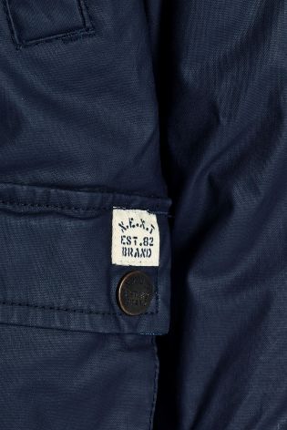 Navy Cotton Coated Jacket (3mths-6yrs)